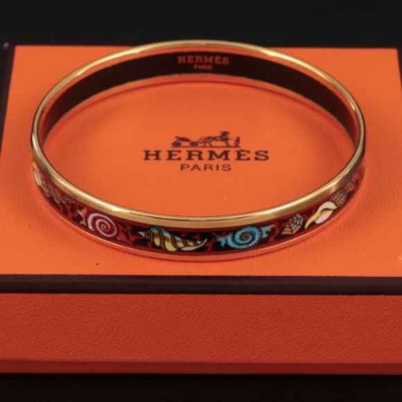 Hermes Jewelry - Hermès "Parures Oceanes" Enamel Narrow Bangle with Box (Price is FIRM)